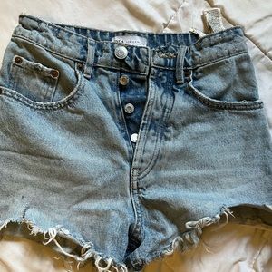 ZARA high waisted denim shorts